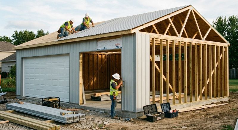 Metal Garage Construction in Conroe, TX