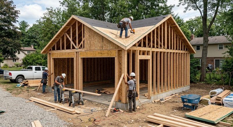 Wood Garage Installation in Pearland, TX