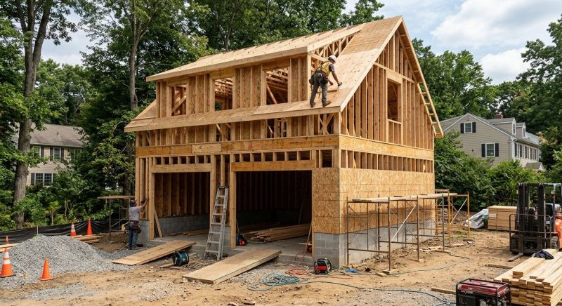 Two Story Garage Construction in Las Vegas, NV